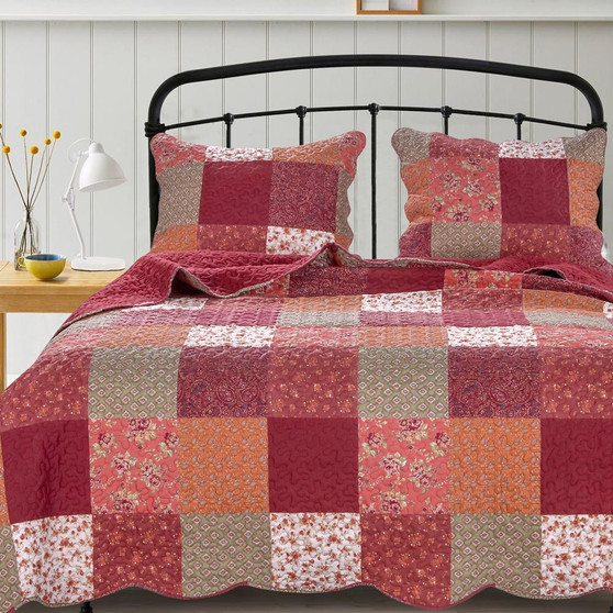 Country Fair Red King Sham