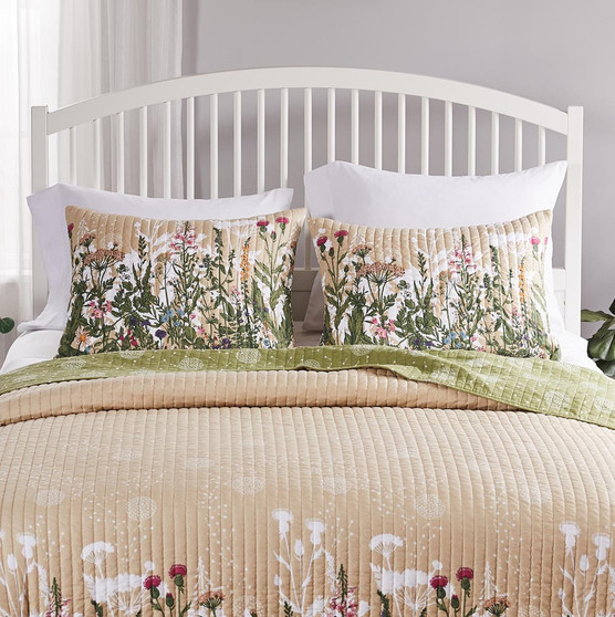 Dandelion Taupe King Sham
