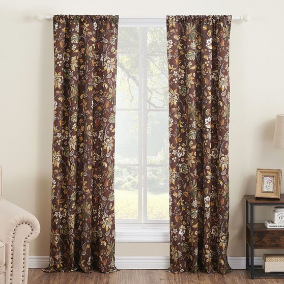 Audrey Chocolate Window Curtain