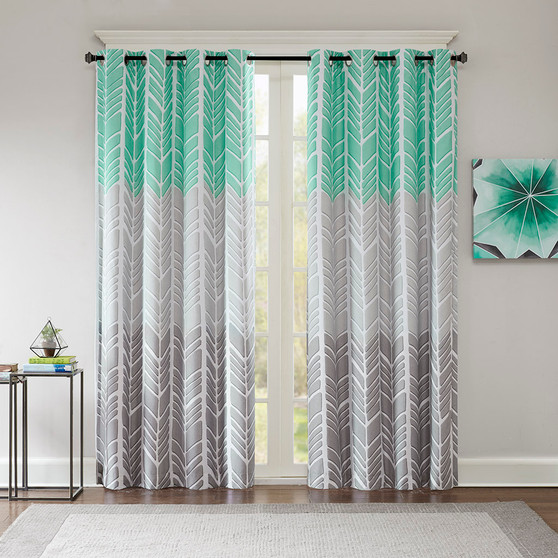 Intelligent Design Adel Printed Total Blackout Curtain Panel