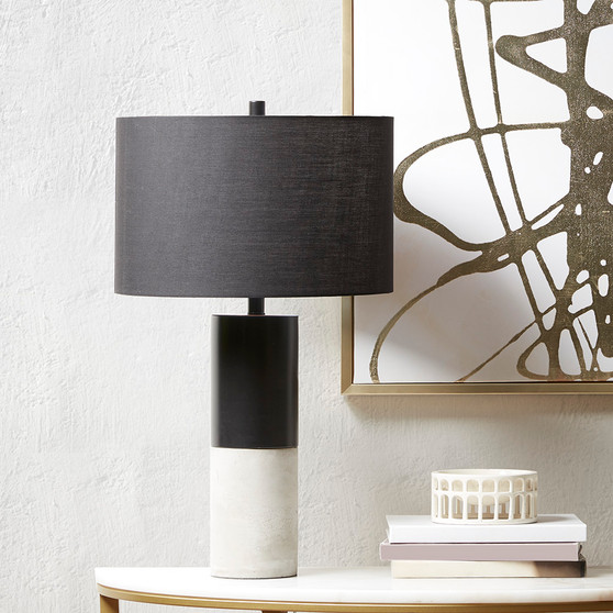 INK+IVY Fulton  Black/Grey Concrete Table Lamp