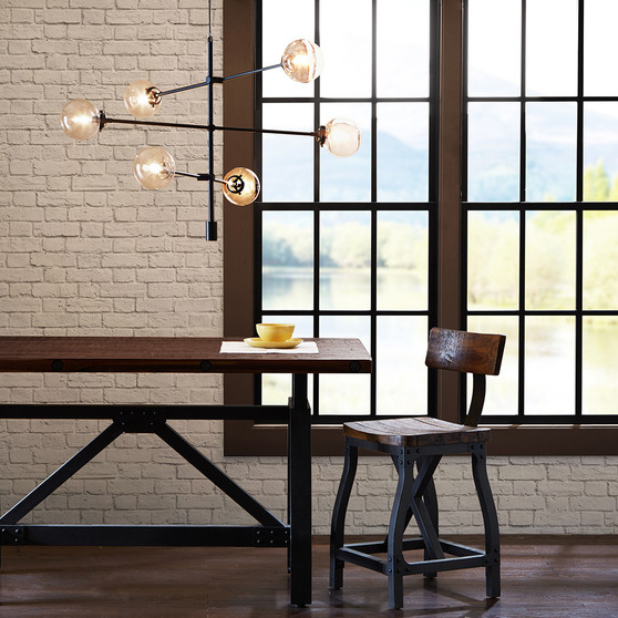 INK+IVY Cyrus Antique Bronze 6-Globe Light Architectural Metal Chandelier INK+IVY Cyrus Antique Bronze 6-Globe Light Architectural Metal Chandelier