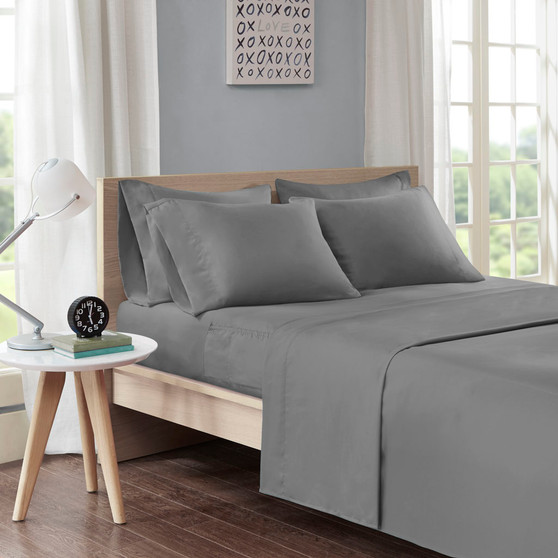 Intelligent Design Microfiber Sheet Set with Side Storage Pockets