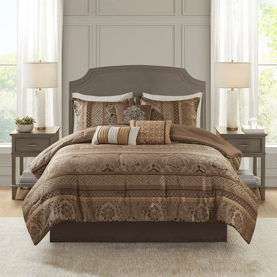Madison Park Bellagio 7 Piece Jacquard Comforter Set