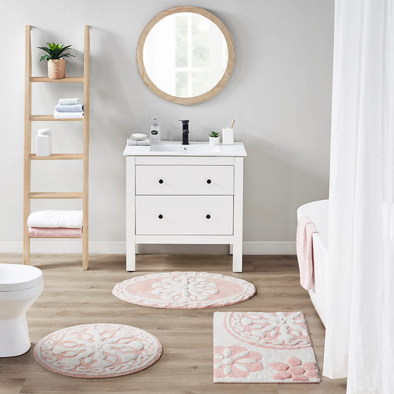 Madison Park Casablanca Medallion Cotton Tufted Bath Rug