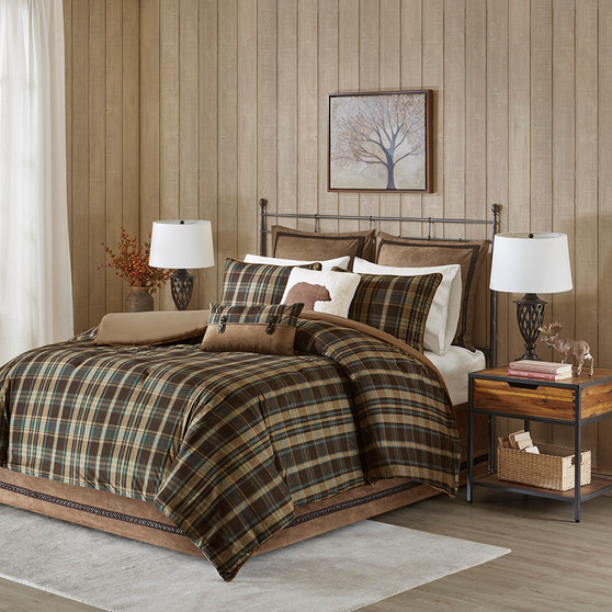 Woolrich Hadley Plaid Multi Oversized Cozy Spun Comforter Set