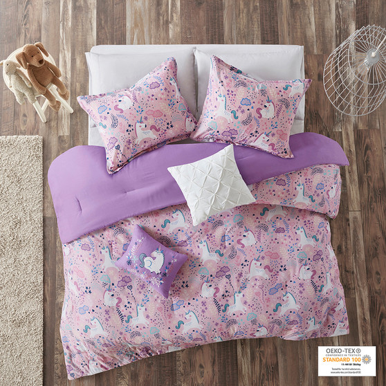 Urban Habitat Kids Lola Pink Unicorn Cotton Comforter Set
