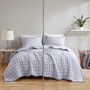 Madison Park Harlow Grey 3 pcs Reversible Matelasse Coverlet Set