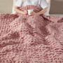 Madison Park Chenille Chunky Knit Blush Throw