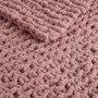 Madison Park Chenille Chunky Knit Blush Throw
