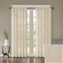 Madison Park Harper Cream Solid Crushed Curtain Panel Pair