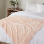 Madison Park Chloe Blush 100% Cotton Tufted Chenille Lightweight Throw With Fringe Tassel 50" x 60"