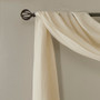 Madison Park Harper Cream Solid Crushed Scarf Sheer