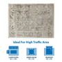 Madison Park Dakota  Beige/Cream Tiled Border Area Rug