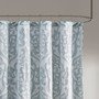 Madison Park Odette Aqua/Silver Jacquard Shower Curtain
