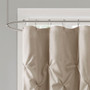 Madison Park Laurel Black Tufted Semi-Sheer Shower Curtain