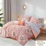 Madison Park Essentials Serenity Coral 7 pcs Comforter Set with Cotton Bed Sheets
