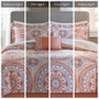 Madison Park Essentials Serenity Coral 7 pcs Comforter Set with Cotton Bed Sheets
