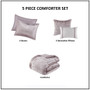 Madison Park Lee Blush 5 pcs Crinkle Velvet Comforter Set