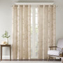 Madison Park Leilani Natural Palm Leaf Burnout Window Sheer Madison Park Leilani Natural Palm Leaf Burnout Window Sheer