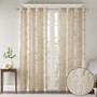 Madison Park Leilani Natural Palm Leaf Burnout Window Sheer Madison Park Leilani Natural Palm Leaf Burnout Window Sheer