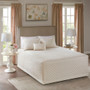 Madison Park Breanna Ivory 4 pcs Cotton Reversible Tailored Bedspread Set