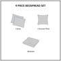 Madison Park Breanna Ivory 4 pcs Cotton Reversible Tailored Bedspread Set