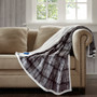 Woolrich Tasha Brown Oversized Mink to Berber Heated Throw