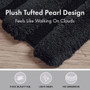 Madison Park Tufted Pearl Channel Black Rug