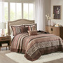 Madison Park Princeton Red 5 pcs Reversible Jacquard Bedspread Set