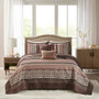 Madison Park Princeton Red 5 pcs Reversible Jacquard Bedspread Set