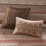 Madison Park Princeton Red 5 pcs Reversible Jacquard Bedspread Set