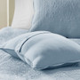 Madison Park Tuscany Blue 3 pcs Reversible Scalloped Edge Quilt Set