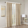 SunSmart Cassius Gold Jacquard Lined Total Blackout Rod Pocket/Back Tab Curtain Panel