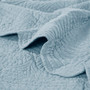 Madison Park Tuscany Blue Oversized Quilted Throw with Scalloped Edges