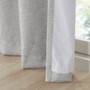 SunSmart Como Grey Tonal Printed Faux Silk Room Darkening Curtain Panel Pair