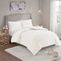 Madison Park Veronica Off-White 3 pcs Tufted Cotton Chenille Floral Comforter Set