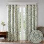 SunSmart Julie Aqua Printed Botanical Blackout Curtain Panel
