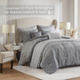 Madison Park Royce Grey 10 pcs Luxury Jacquard Comforter Set