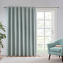 SunSmart Maya Dusty Seafoam Printed Heathered Blackout Window Patio Panel