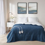 Serta Fleece to Sherpa Blue Heated Blanket