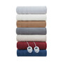 Serta Fleece to Sherpa Blue Heated Blanket