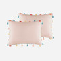 Mi Zone Kids Tessa Blush Tassel Comforter Set with Heart Shaped Throw Pillow