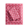 Mi Zone Polka Dot Dark Pink Printed 100% Cotton Sheet Set