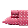Mi Zone Polka Dot Dark Pink Printed 100% Cotton Sheet Set