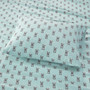 True North by Sleep Philosophy Cozy Flannel Aqua French Bulldog Printed Sheet Set