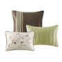 Madison Park Serene Green Embroidered 7 pcs Comforter Set