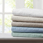 Madison Park Quebec Blue Oversized Quilted Throw