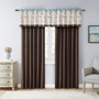 Madison Park Serene Blue Embroidered Window Valance