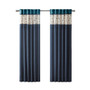 Madison Park Serene Navy Embroidered Curtain Panel